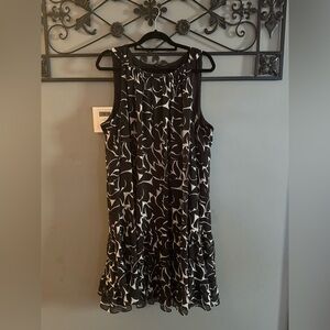 J.B.S Black and White Sleeveless Dress